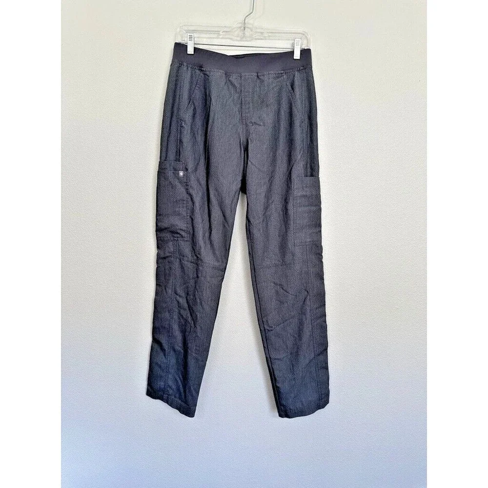 FIGS Men's Axim Cargo Scrub Pants Gray Straight Leg Size Small Medical T2001